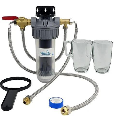 Filtre sous-évier bypass + kit flexibles et 2 mugs