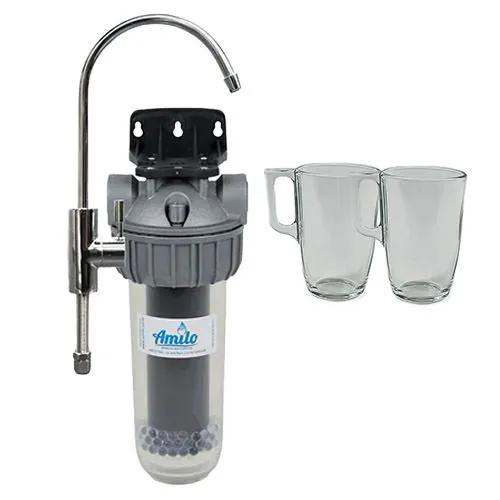 Filtre sous-évier rob col-de-cygne et 2 mugs